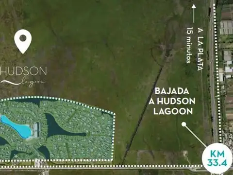 Lote en venta en Hudson Lagoon de  883 m2 al canal