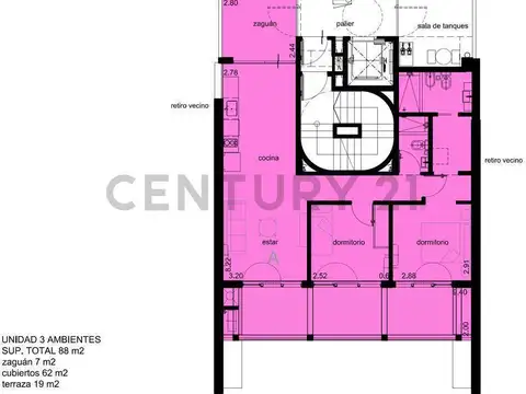 Departamento en Venta de 3 ambientes