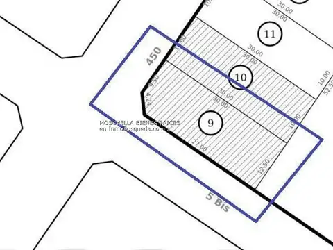 450 Y 12 C: LOTE EN VENTA DE 12,50 DE FRENTE POR 30 DE FONDO