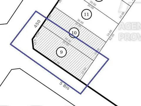 450 Y 12 C: LOTE EN VENTA DE 12,50 DE FRENTE POR 30 DE FONDO