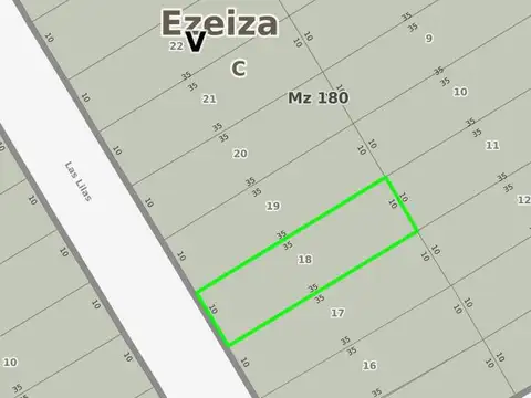 Terreno en Venta 35  mts Fondo