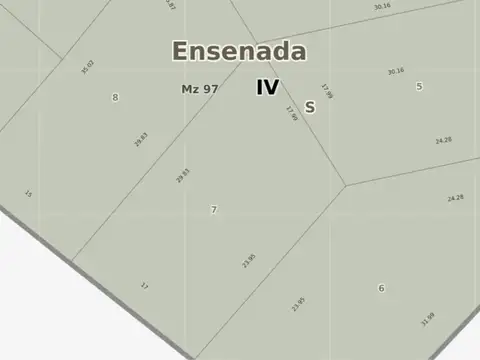 Terreno en Venta 24  mts Fondo