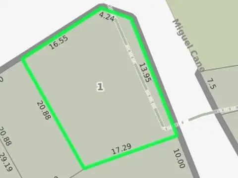 Terreno en Venta 20,88  mts Frente