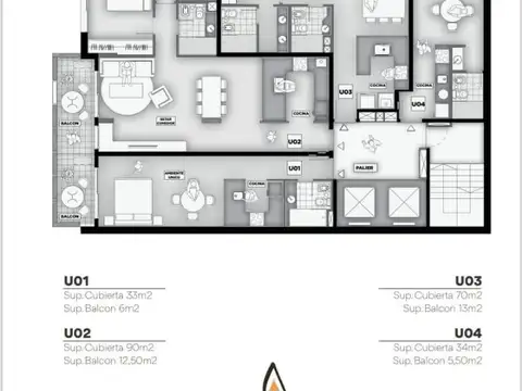Departamento en Venta de Monoambiente