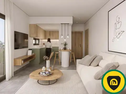 Departamento 2 ambientes con 1 baño