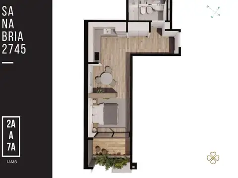 Monoambiente a financiar   Emprendimiento Villa Devoto - 5°A.