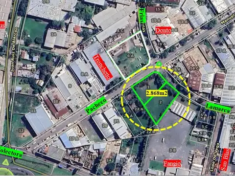 Lote Industrial de 2.868 m2 en venta sobre la Avda. Belgrano, Don Torcuato, Ptdo. Tigre