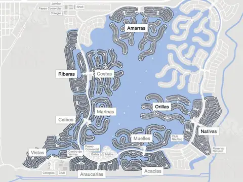 Amarras, Puertos del Lago