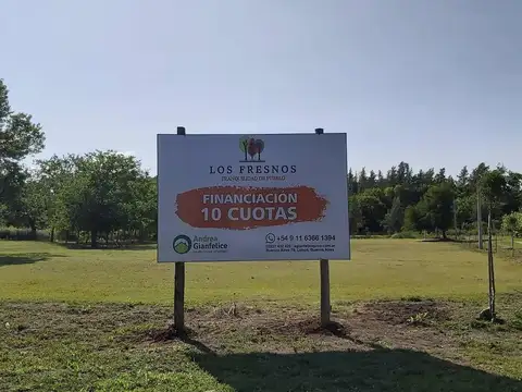 Venta terreno en barrio abierto Los Fresnos, Salvador María, Lobos