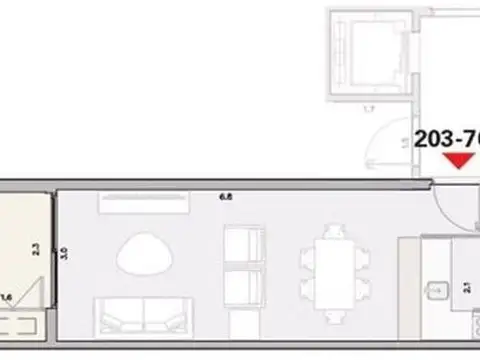 Departamento en Venta en Pocitos , USD 193.000