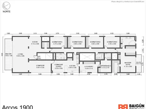 Departamento en Venta de 4 dormitorios