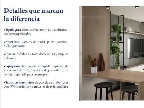 Departamento Monoambiente con 1 baño