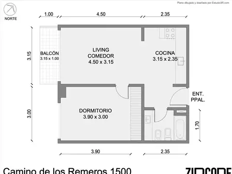Departamento en Venta de 2 ambientes