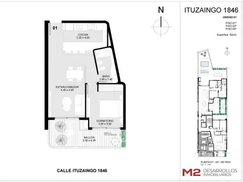 Departamento en pozo de un dormitorio. Venta
