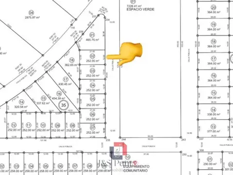 LOTE EN BRISAS DE MANANTIALES (FRENTE A ESPACIO VERDE)