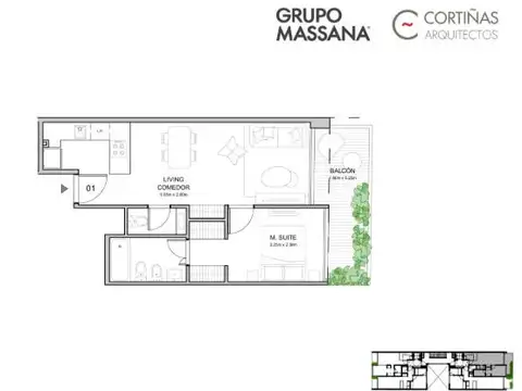 Departamento en Palermo Soho- 2 AMB