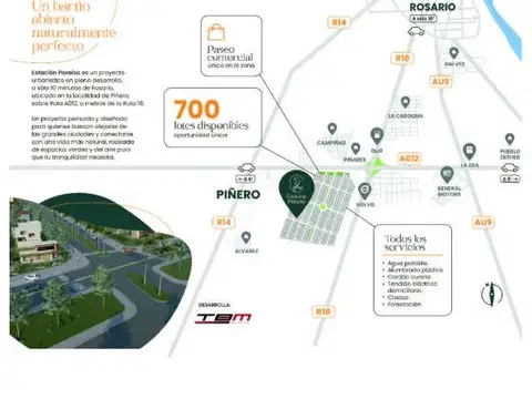 Terreno en Venta en Rosario, USD 14.000