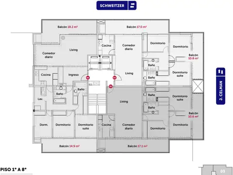 Departamento en Venta con 1 cocheras