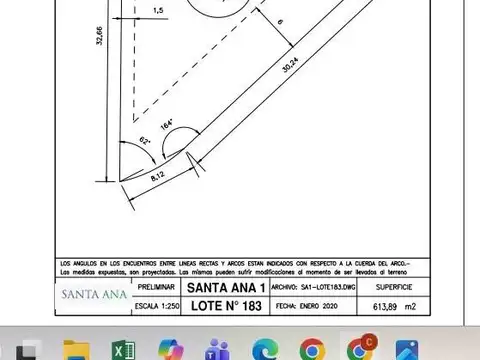 Terreno en Venta de 613,0 m2