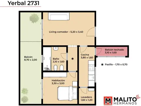 Departamento en Venta de 2 ambientes