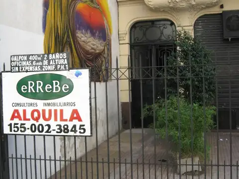 alquilo galpon, deposito, 400mts2,san telmo,peru 856, bano, ofic, sin expensas,