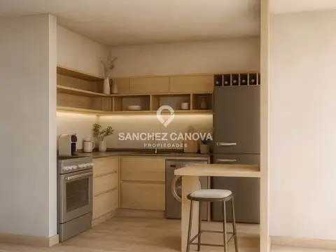 Departamento 2 ambientes con 2 baños