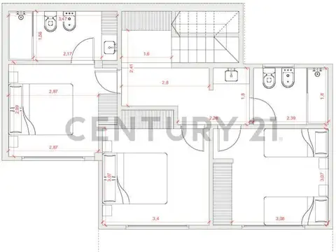 Casa 3 ambientes con 1 baño