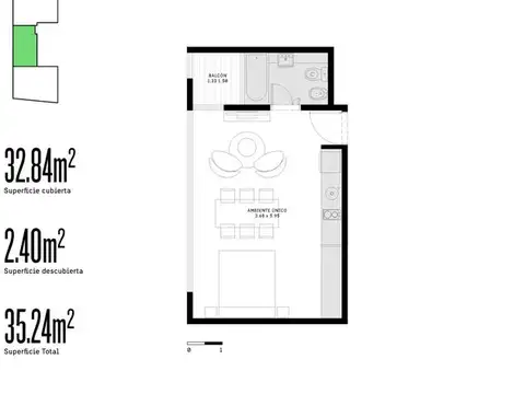 Departamento en Venta en Olivos, USD 113.000