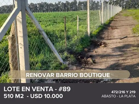Terreno en Venta 42  mts Fondo
