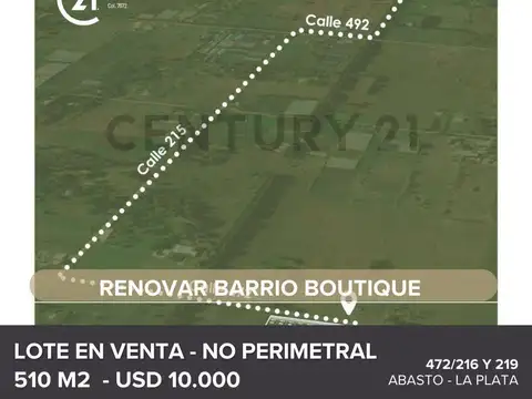 LOTE EN VENTA EN LA PLATA CON FINANCIACION, RENOVAR BARRIO BOUTIQUE