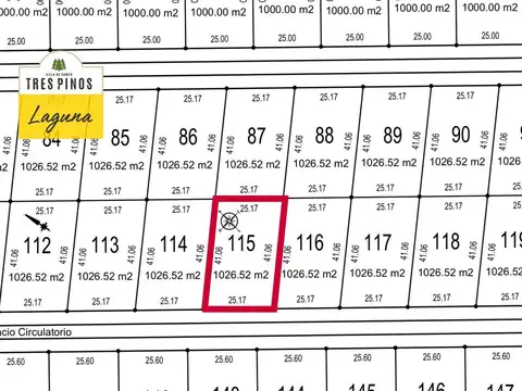 Terreno en Venta en Los Tres Pinos, USD 22.000