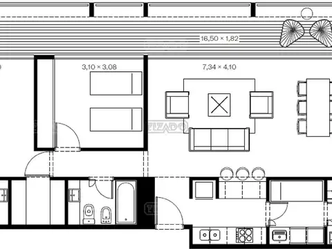Departamento en Venta con 1 cocheras
