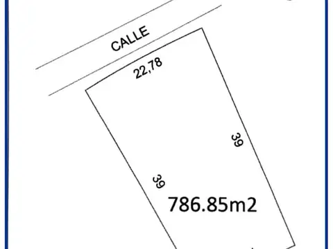 Terreno en Venta 22  mts Frente