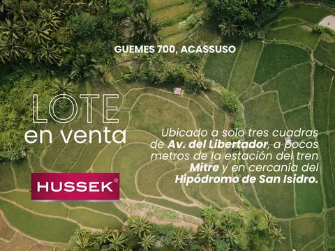 Lote / Terreno en Venta de 180 m² - Acassuso, San Isidro