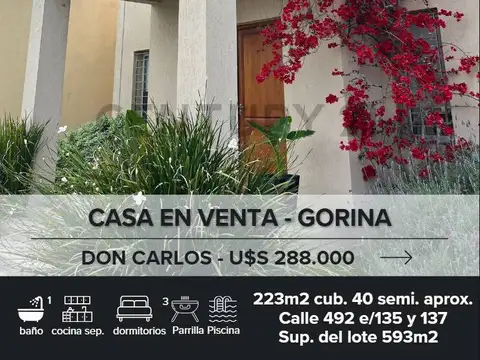 Casa en vanta en Gorina 3 dormitorios