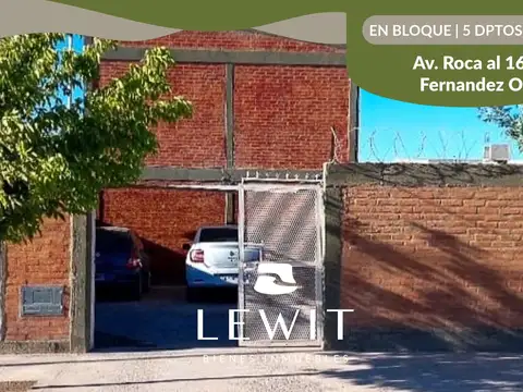 Venta dptos en bloque | 5 unidades | Fernandez Oro