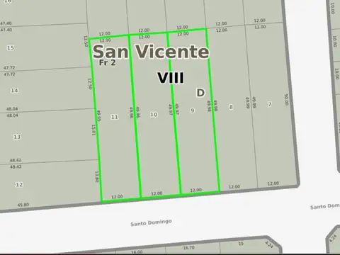 Terreno en Venta 49  mts Fondo