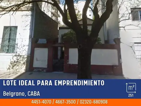 Terreno - Venta - Argentina, Capital Federal - Blanco Encalada 3700