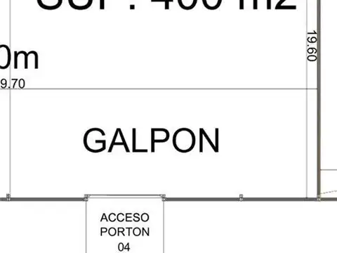 Galpon en Alquiler 20  mts Frente