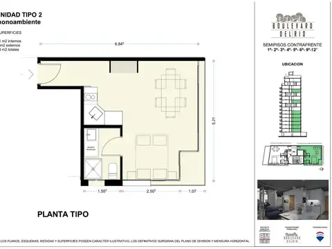 Departamento en Venta en Saavedra, USD 85.000