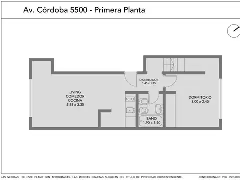 Departamento en Venta de 2 ambientes