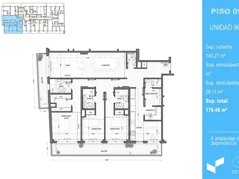 Departamento en Venta de 4 ambientes