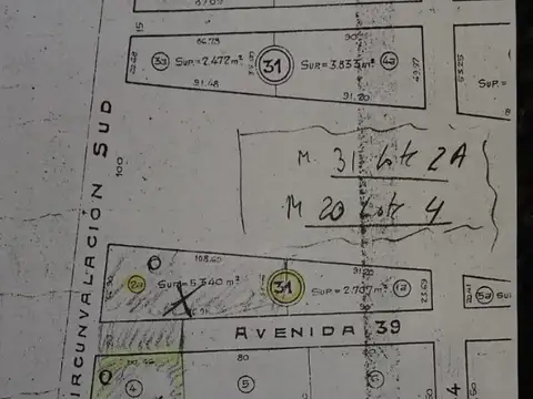 Chacras en Límite de Costa Chica y Las Toninas en Calle 50 casi Ruta 11
