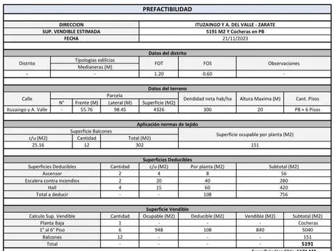Terreno en Venta en Zarate, USD 480.000