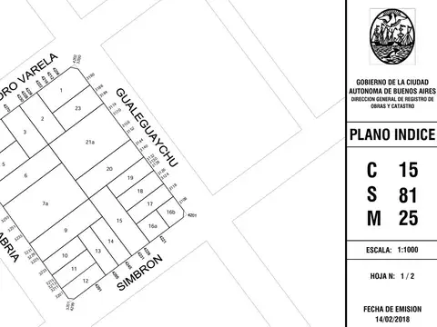 Terreno en Venta en Villa Devoto, USD 800.000