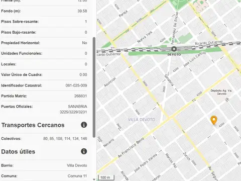 Terreno Lote  en Venta en Villa Devoto, Capital Federal, Buenos Aires