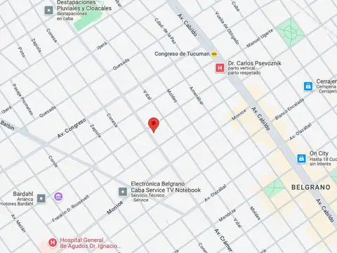 LOTE EN BELGRANO AV CRAMER 2600 VENDIBLE 1943 m2