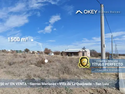 Lote en Venta en Sierras Marianas, 1490 m2