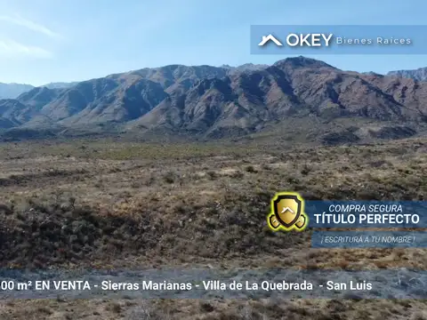 Terreno en Venta en Villa De La Quebrada, USD 11.000