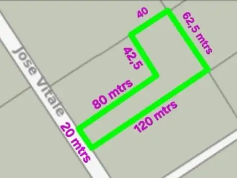 Terreno en Alquiler 120  mts Fondo